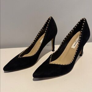 LK Bennett Black Heels with Gold Studs